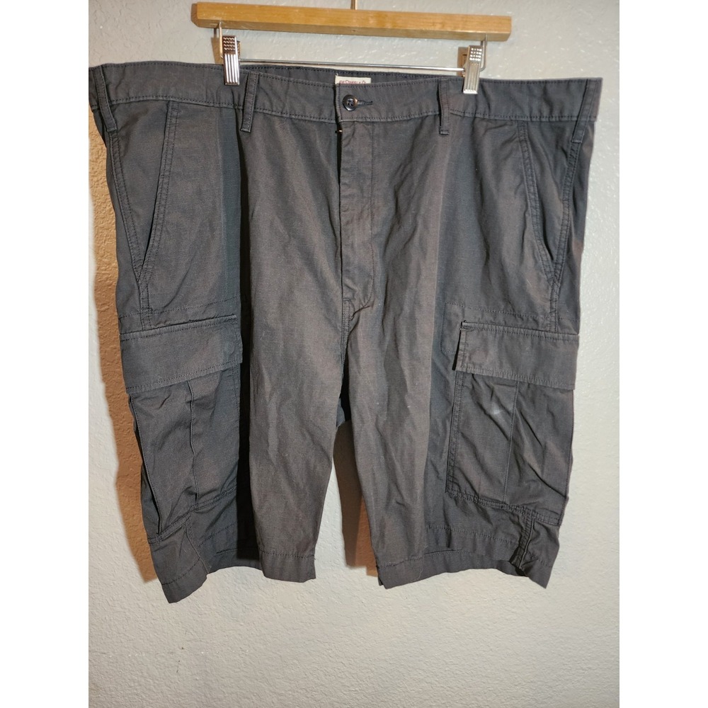 Levi's Men's Cargo Shorts Two Horse Brand Size 44 Gray Flat Front 9" Inseam